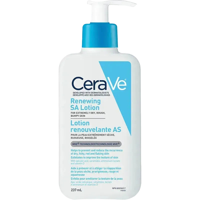 CeraVe Renewing SA Lotion with salicylic acid for rough and bumpy skin exfoliation