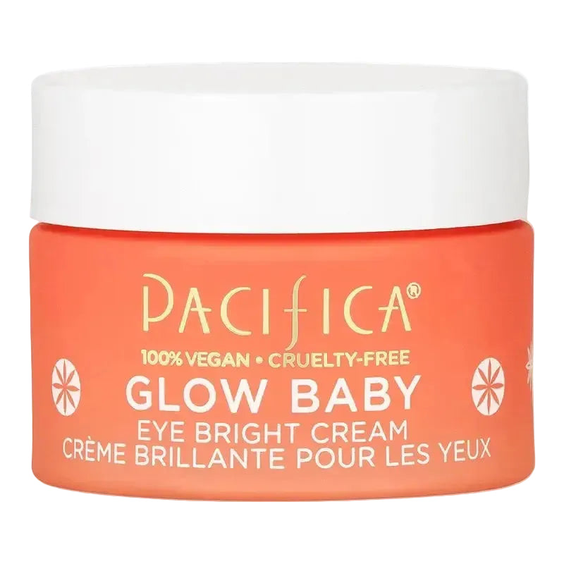 Pacifica Glow Baby Eye Bright Cream with vitamin C and caffeine for brightening and depuffing under eyes