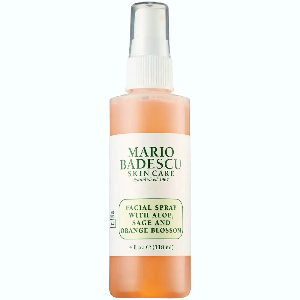 Mario Badescu Facial Spray with Aloe, Sage and Orange Blossom for hydration and refreshing skin