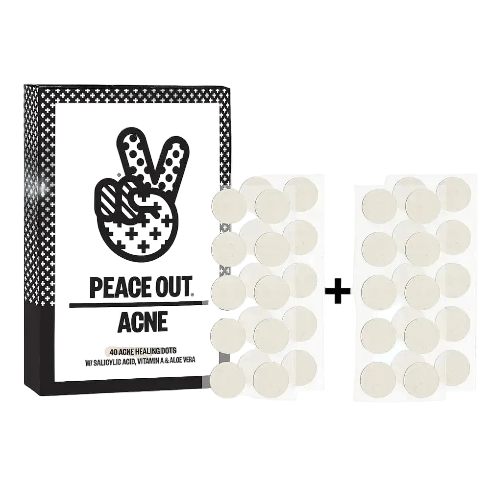 Peace Out Salicylic Acid Acne Healing Dots hydrocolloid patches for overnight acne treatment