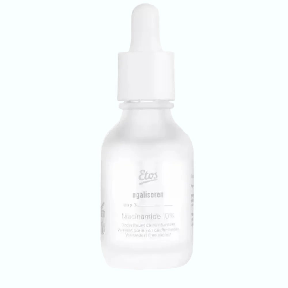 Etos Niacinamide 10% Serum for pore refinement, oil control, and skin barrier strengthening