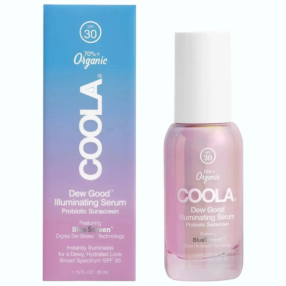 COOLA Dew Good Illuminating Serum SPF 30 with probiotics for dewy, glowing skin with sun protection