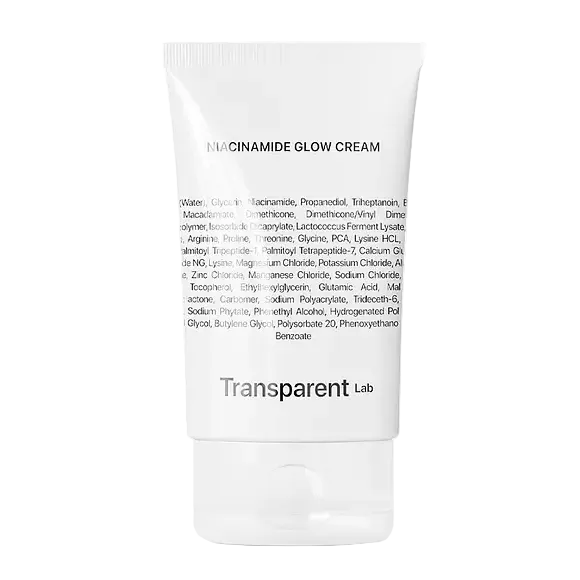 Transparent Lab Niacinamide Glow Cream with 5% niacinamide for brightening, hydration and even skin tone