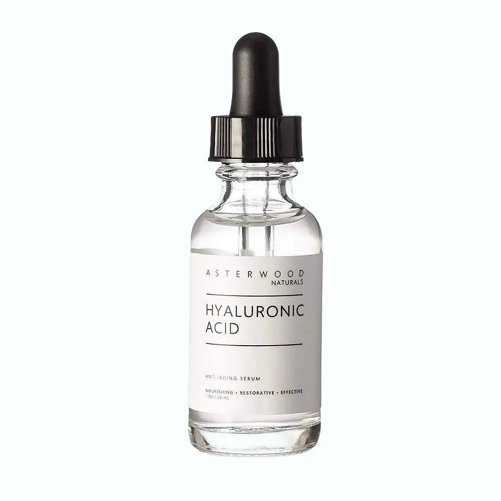Asterwood Naturals Hyaluronic Acid Serum for deep hydration and plumping