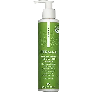 Derma E Skin De-Stress Calming CBD Cleanser for sensitive and dry skin soothing and redness relief