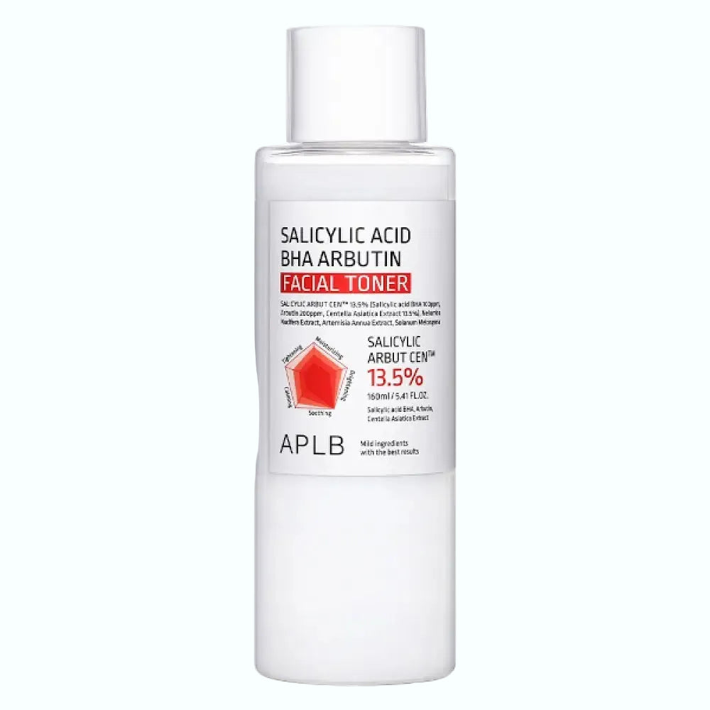 APLB Salicylic Acid BHA Arbutin Facial Toner for acne, pore care, and brightening with centella asiatica