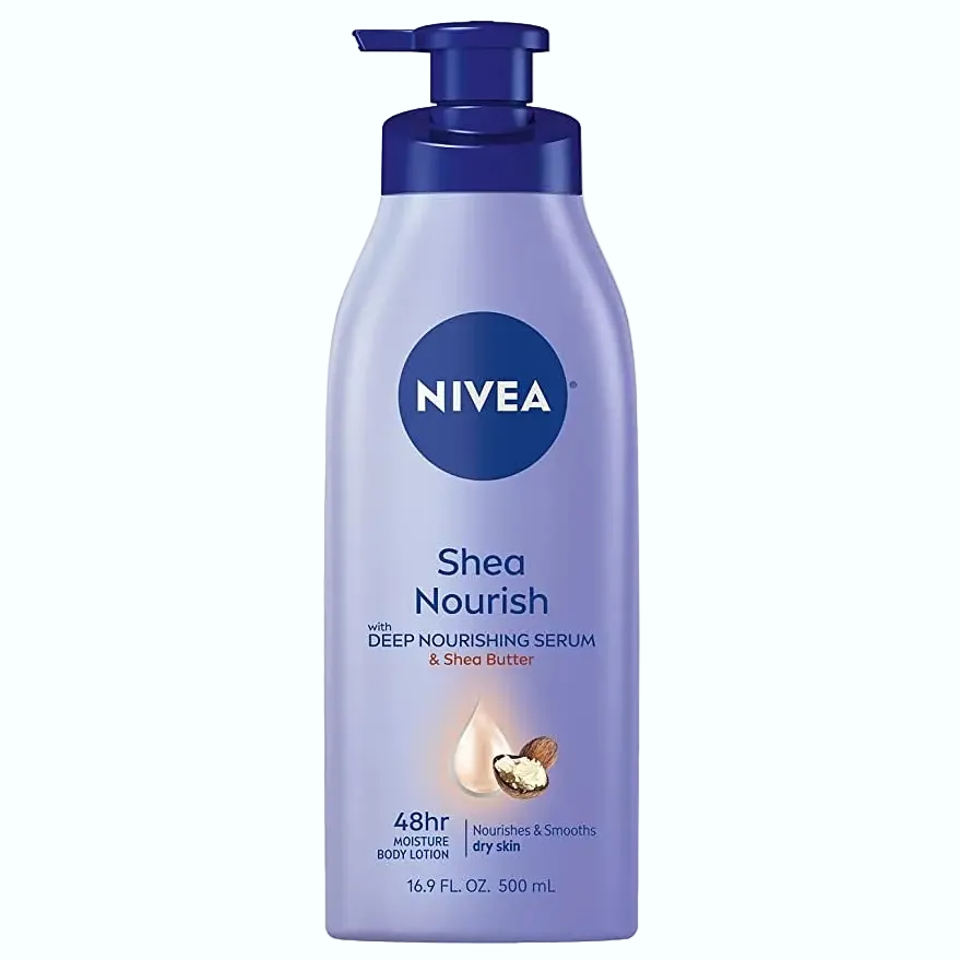 Nivea Shea Nourish Body Lotion for dry skin hydration with shea butter