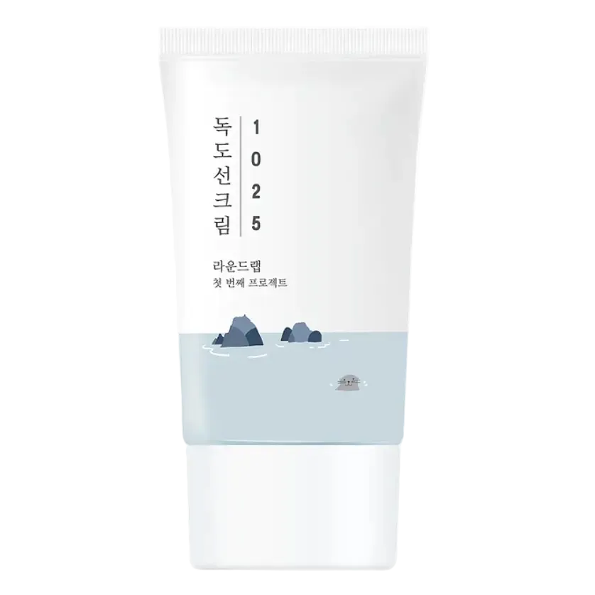 Round Lab 1025 Dokdo Sun Cream SPF 50+ PA++++ hybrid mineral sunscreen for sensitive skin with deep sea water