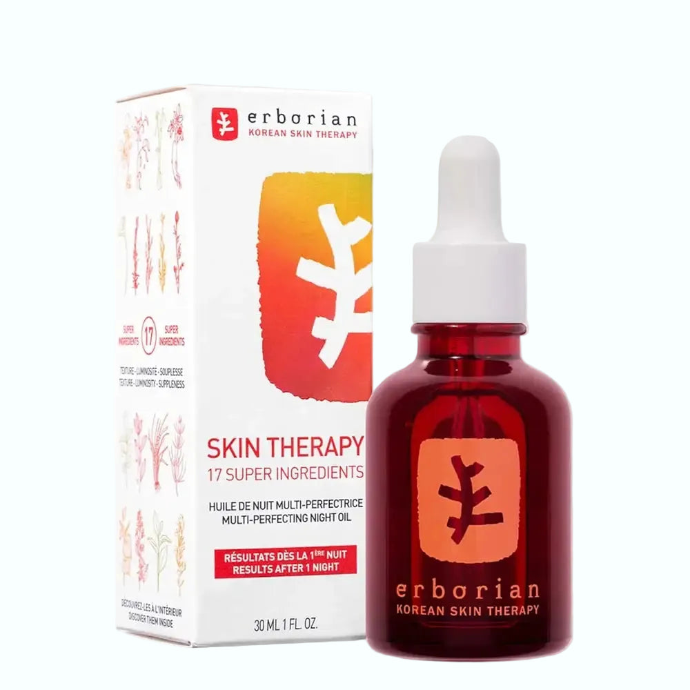 Erborian Skin Therapy Night Oil-Serum for anti-aging and nourishing with 17 plant extracts