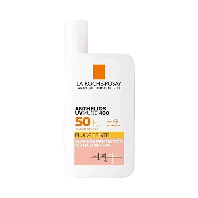 La Roche-Posay Anthelios UVMune 400 SPF50+ Tinted sunscreen for very high UV protection with universal tint