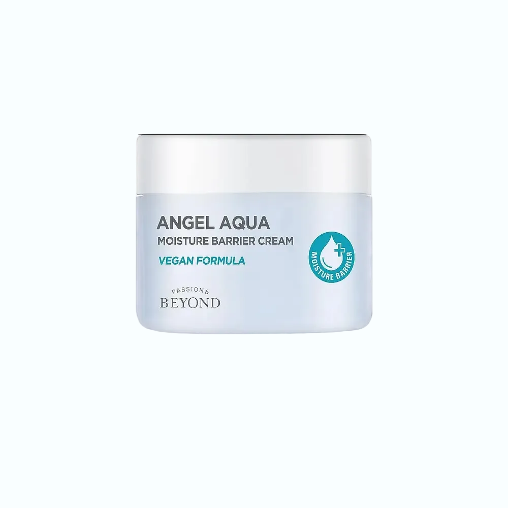 Beyond Angel Aqua Moisture Barrier Cream with niacinamide and hyaluronic acid for deep hydration and barrier repair