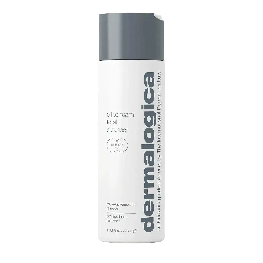 Dermalogica Oil to Foam Total Cleanser removes makeup and cleanses all skin types in one step