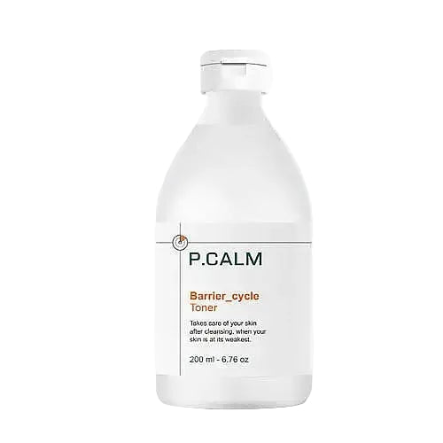 P.Calm Barrier Cycle Toner with centella asiatica and niacinamide for sensitive skin soothing and barrier repair