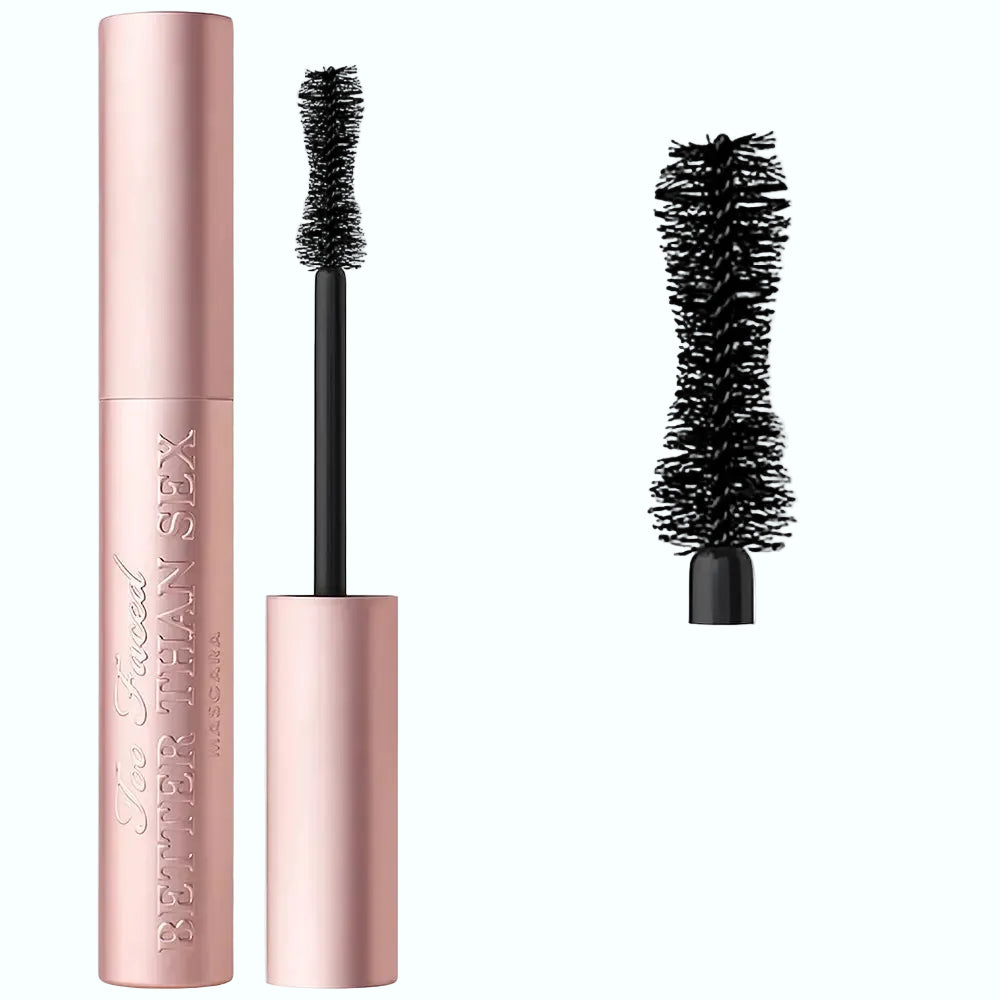 Too Faced Better Than Sex Volumizing Mascara for dramatic volume and lengthening with hourglass brush