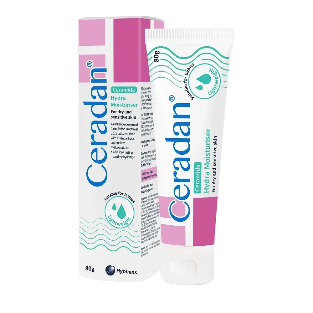 Ceradan Hydra Moisturiser with ceramide and hyaluronic acid for dry sensitive eczema-prone skin