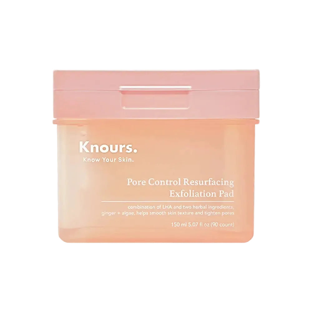 Knours Pore Control Resurfacing Exfoliation Pad with LHA for gentle exfoliation and pore tightening