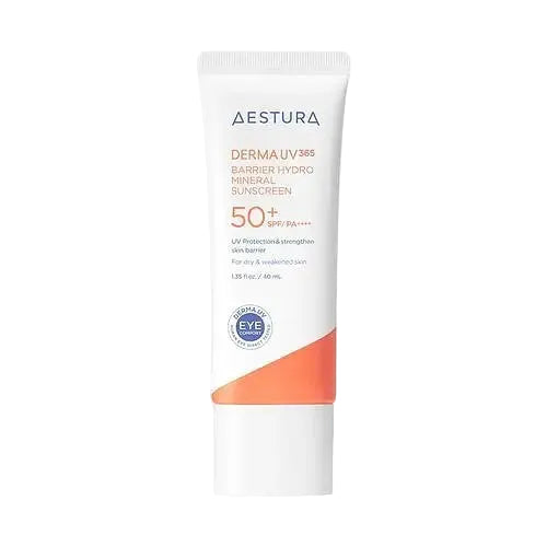 Aestura Derma UV365 Barrier Hydro Mineral Sunscreen SPF 50+ PA++++ for sensitive skin and barrier repair