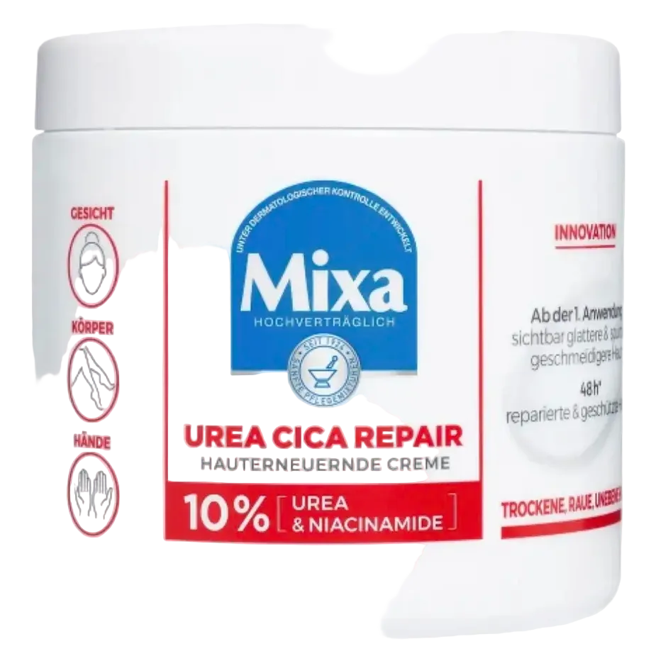 Mixa Care Cream Urea 10% Cica Repair for dry, rough, and sensitive skin hydration and repair