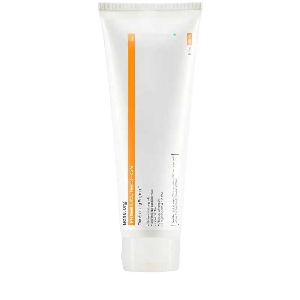 acne.org Treatment 2.5% Benzoyl Peroxide gel for acne-prone skin