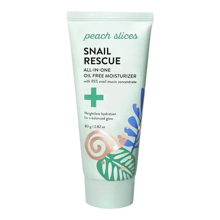 Peach Slices Snail Rescue Oil-Free Moisturizer with snail mucin for hydration and repair