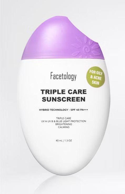 Facetology Triple Care For Oily Acne Prone Sunscreen SPF 40 Pa+++