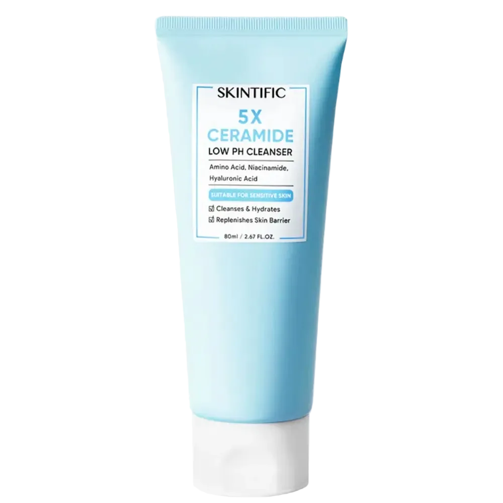 SKINTIFIC 5X Ceramide Low pH Cleanser for sensitive skin barrier repair and hydration