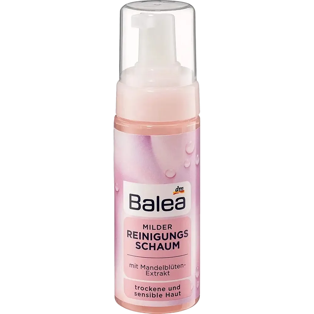 Balea Reinigungsschaum Mild gentle face cleansing foam for dry and sensitive skin with almond blossom extract