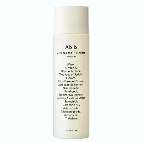 Abib Jericho Rose PHA Toner with gluconolactone for gentle exfoliation and skin hydration