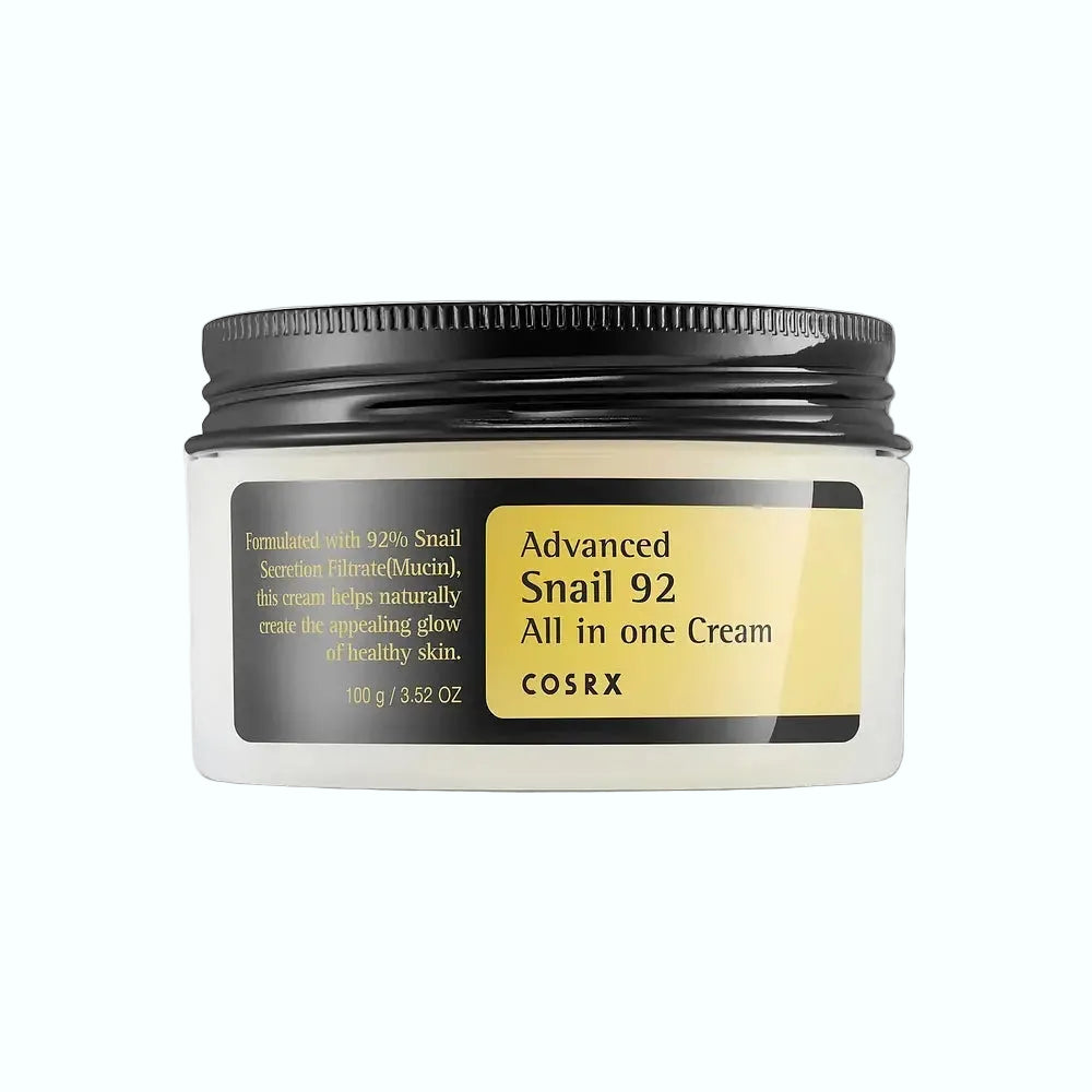 COSRX Advanced Snail 92 All In One Cream with snail mucin for intense hydration and skin repair