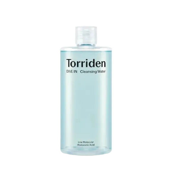Torriden DIVE-IN Low Molecular Hyaluronic Acid Cleansing Water for gentle hydrating makeup removal