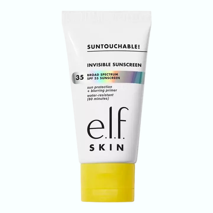 e.l.f. Cosmetics Suntouchable Invisible Sunscreen SPF 35 for daily UV protection and hydration