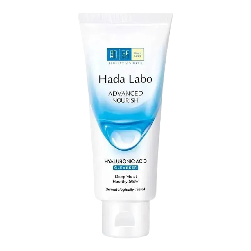 Hada Labo Advanced Nourish Hyaluronic Acid Cleanser for gentle hydration and moisture retention