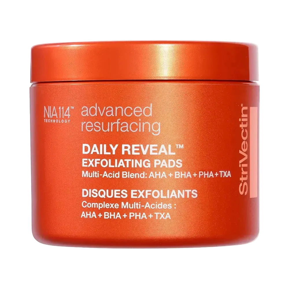 StriVectin Daily Reveal Exfoliating Face Pads with AHA BHA PHA TXA for brightening and smoother texture
