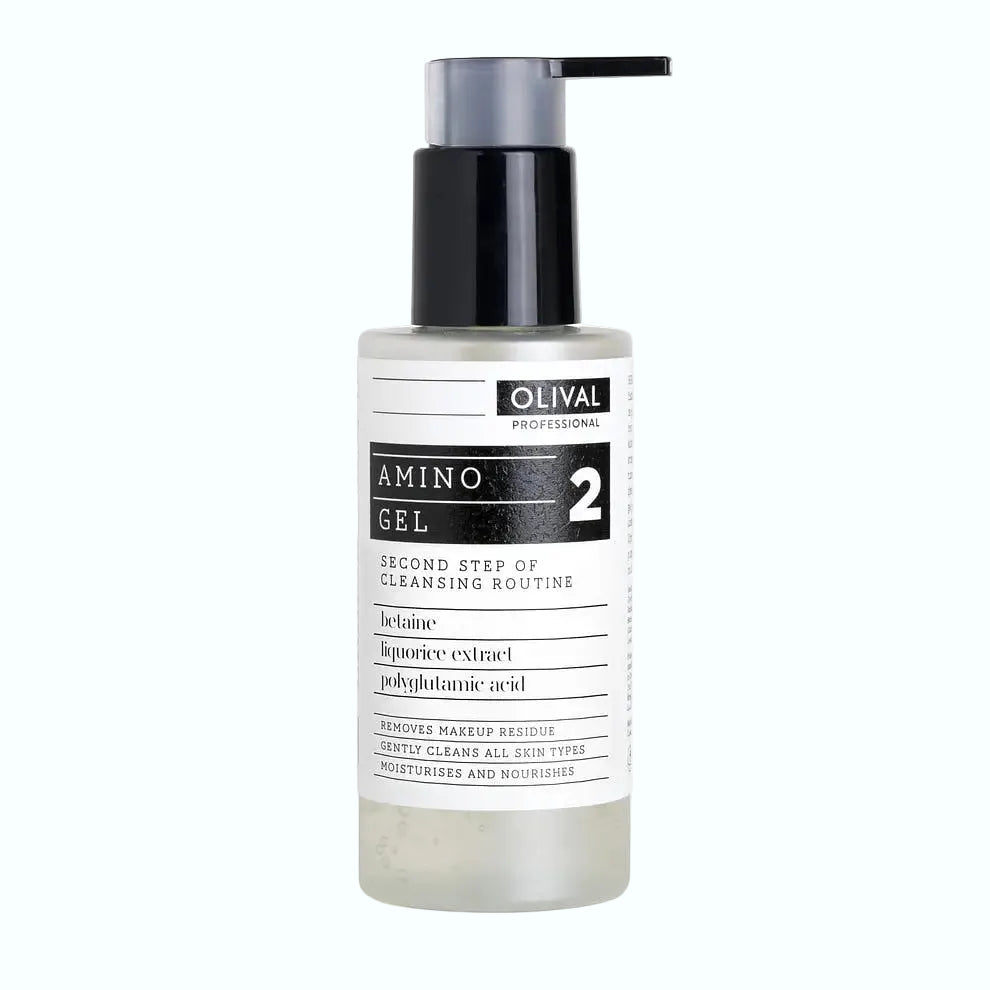 Olival Amino Gel for gentle facial cleansing with betaine and aloe vera for hydration