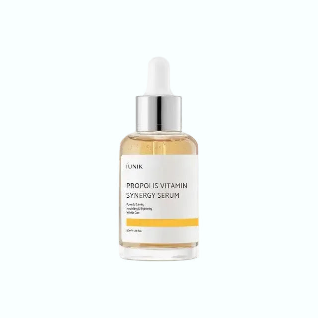 iUNIK Propolis Vitamin Synergy Serum with 70% propolis for brightening and soothing sensitive skin