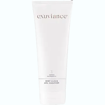 Exuviance Deep Clean AHA Cleanser with glycolic acid for exfoliation and deep pore cleansing