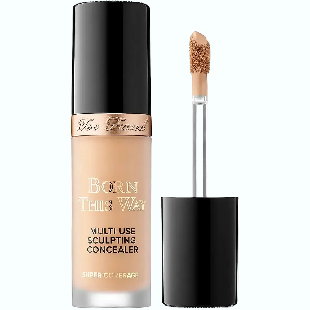 Too Faced Born This Way Super Coverage Concealer for full coverage and blemish correction