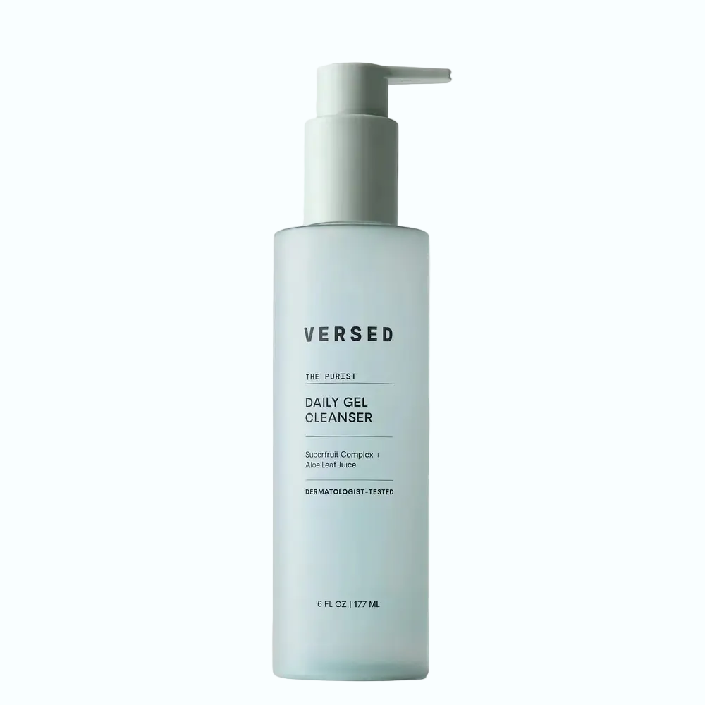 Versed The Purist Daily Gel Cleanser with superfruit antioxidants for gentle cleansing