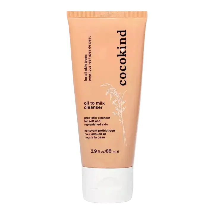 Cocokind Oil to Milk Cleansing Balm gentle prebiotic oat face wash for all skin types