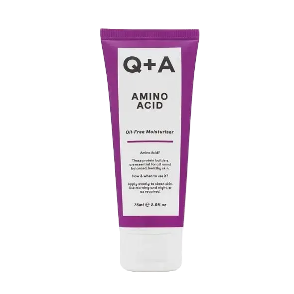 Q + A Amino Acid Oil-Free Moisturiser for oily and stressed skin with niacinamide and arginine