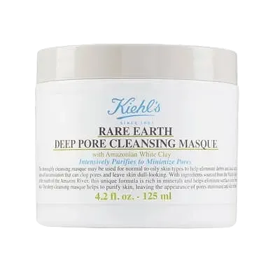 Kiehl's Rre Earth Deep Pore Cleansing Masque with Amazonian white clay for oily skin and pore minimizing