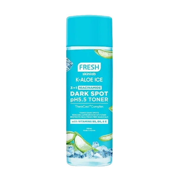 Fresh Skinlab Jeju Aloe Ice 3 In 1 Niacinamide Dark Spot Toner for brightening and hydration
