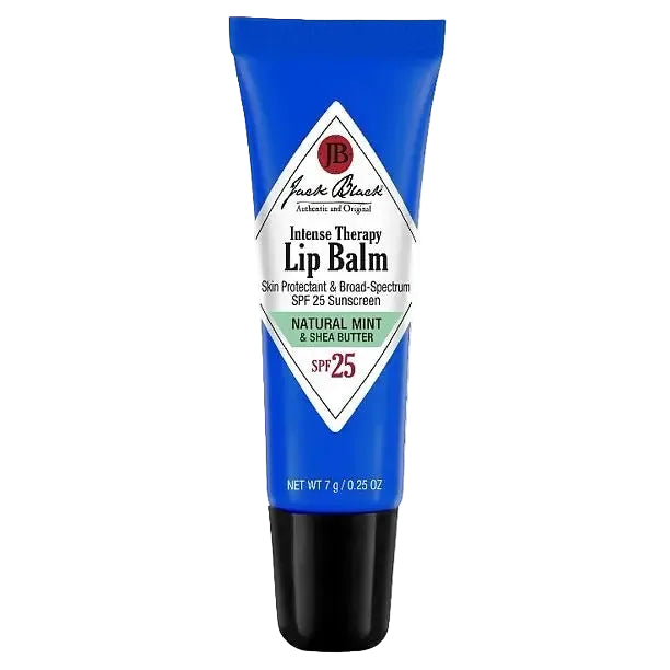 Jack Black Intense Therapy Lip Balm SPF 25 with shea butter and vitamin E for dry chapped lips