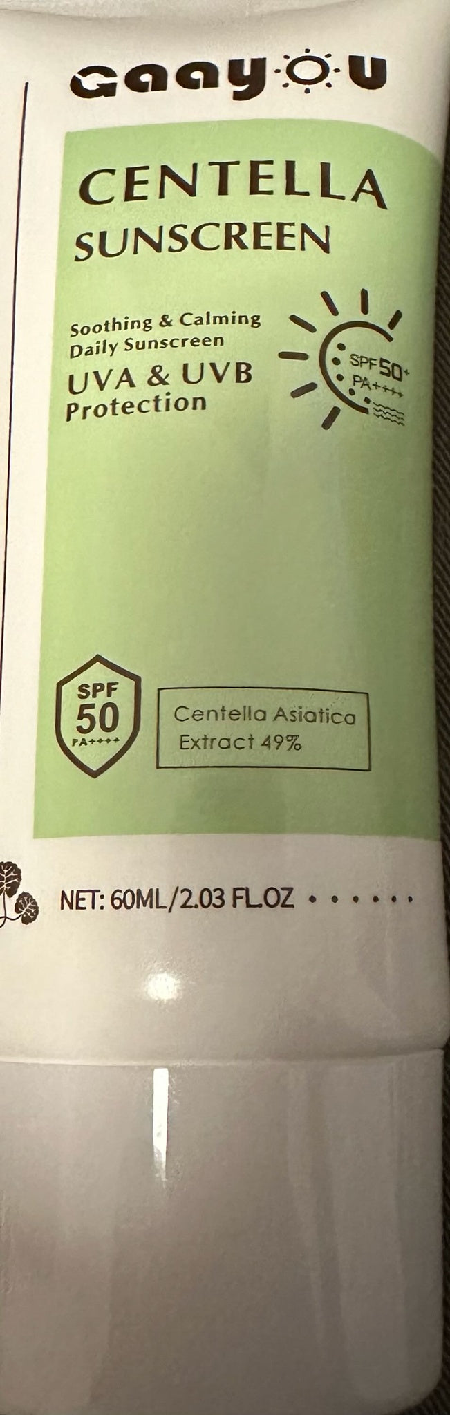 Gaayou Centella Sunscreen SPF 50+ Pa++++