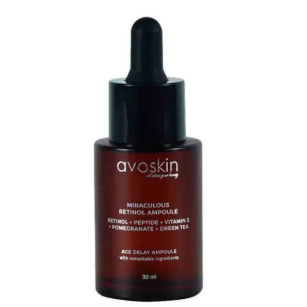 Avoskin Miraculous Retinol Ampoule with retinol and peptides for anti-aging, brightening, and smoother skin texture