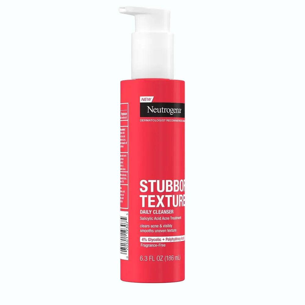 Neutrogena Stubborn Texture Daily Cleanser with salicylic acid for acne and uneven texture