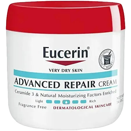 Eucerin Advanced Repair Cream fragrance-free body moisturizer with ceramides for very dry skin