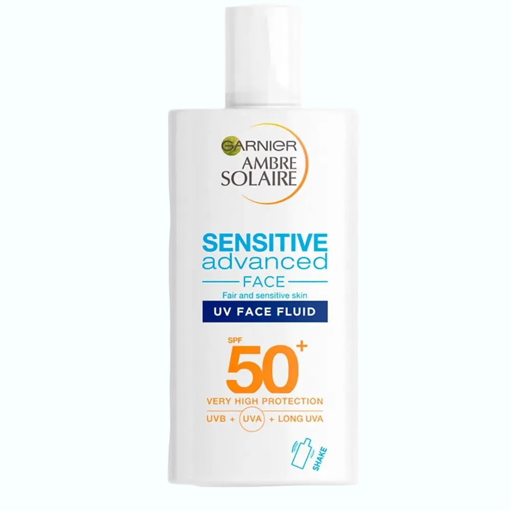 Garnier Ambre Solaire Sensitive Expert SPF50 Face Fluid sunscreen for sensitive skin with ultra-light formula