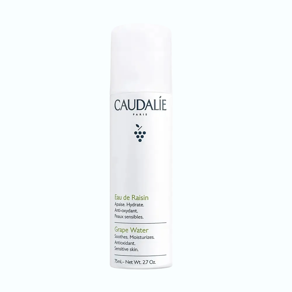 Caudalie Grape Water Moisturizing Face Mist with 100% organic grape water for hydration and soothing
