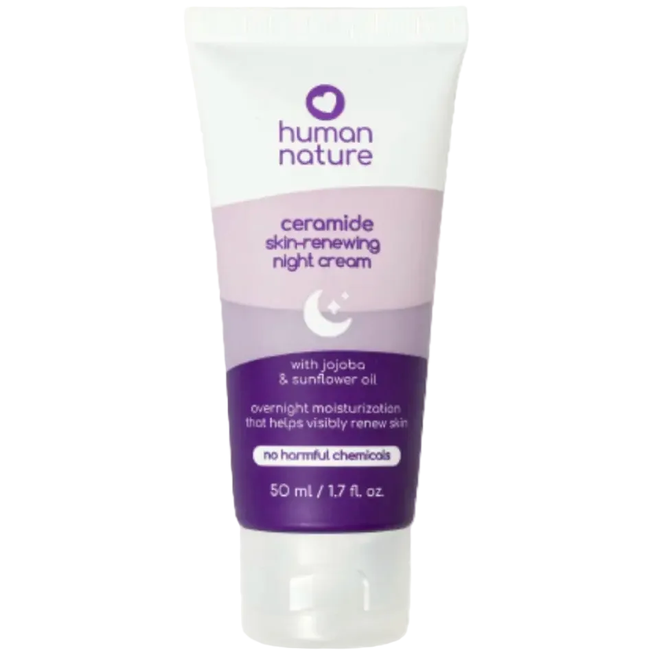 Human Nature Ceramide Skin-Renewing Night Cream for overnight hydration and skin barrier repair